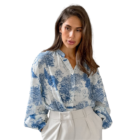 Print Shirt Style Top